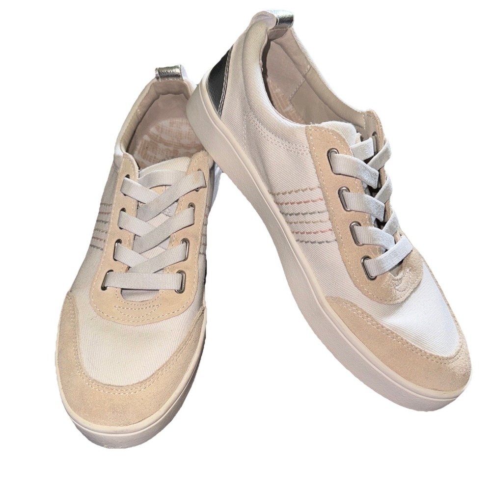 Revitalign Dara Comfort Orthopedic Slip On Shoe Suede Canvas Women's 8.5